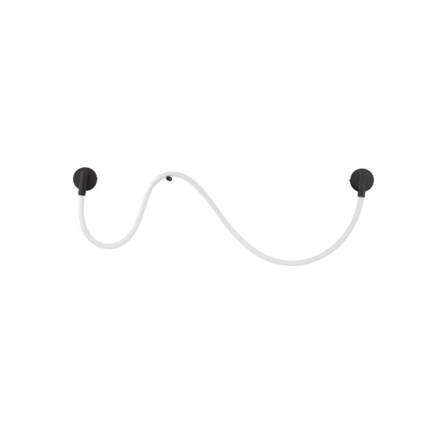 Nova Luce Ilane - wandlamp - 170 x 27 x 7,5 cm - 14W LED incl. - zandzwart en wit