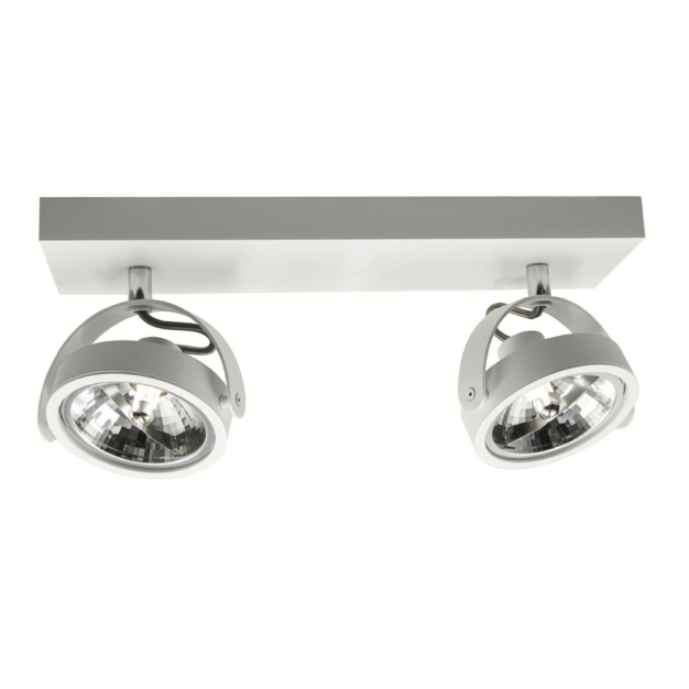 Artdelight Wajer - opbouwspot 2L - 40 x 12 x 14 - 2 x 3,5W dimbaar LED incl. - wit
