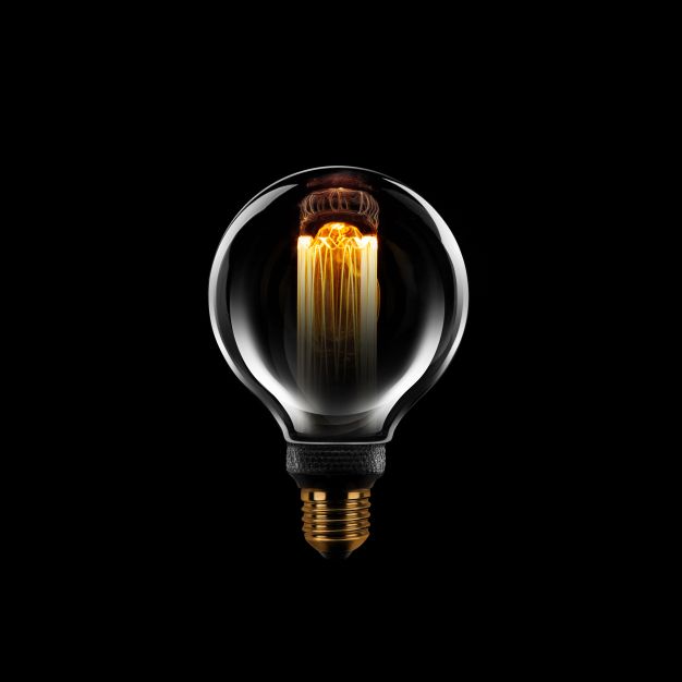 ETH Globe LED Filament - Ø 8 cm - E27 - 3 stappen dimbaar - 5W - 2000K – gerookt en transparant