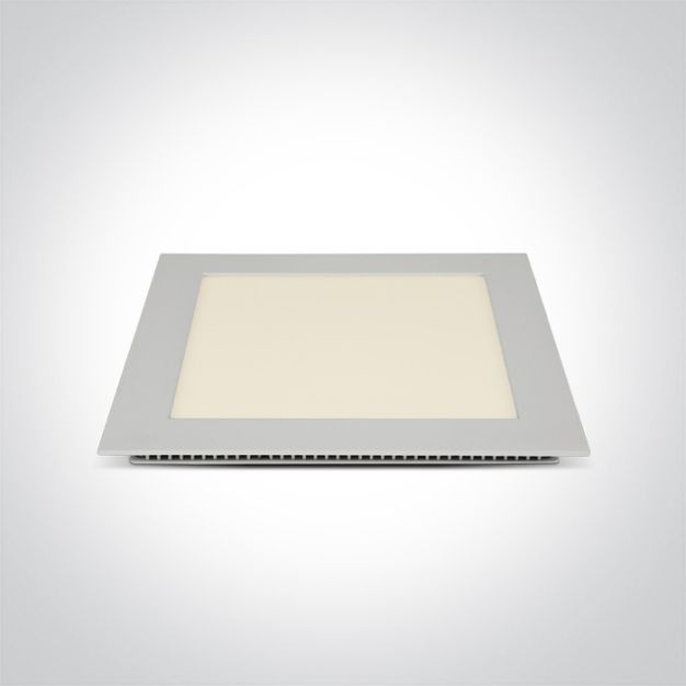 ONE Light Square Recessed Panels - inbouw plafondverlichting - 22,5 x 22,5 x 2,2 cm - 22W LED incl. - IP40 - wit - CCT