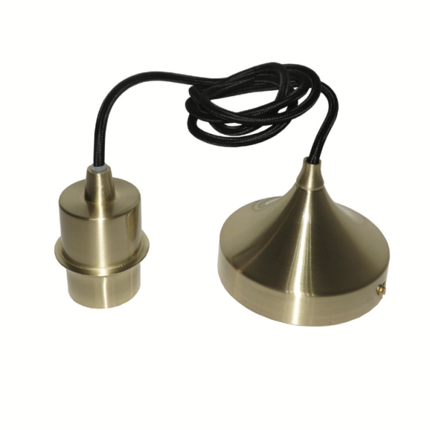 Artdelight Iron - hanglamp - Ø12 x 120 cm - goud