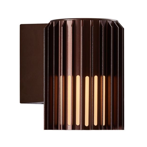 Nordlux Aludra N - buiten wandverlichting - 12,4 x 16,8 x 17,4 cm - IP54 - bruin