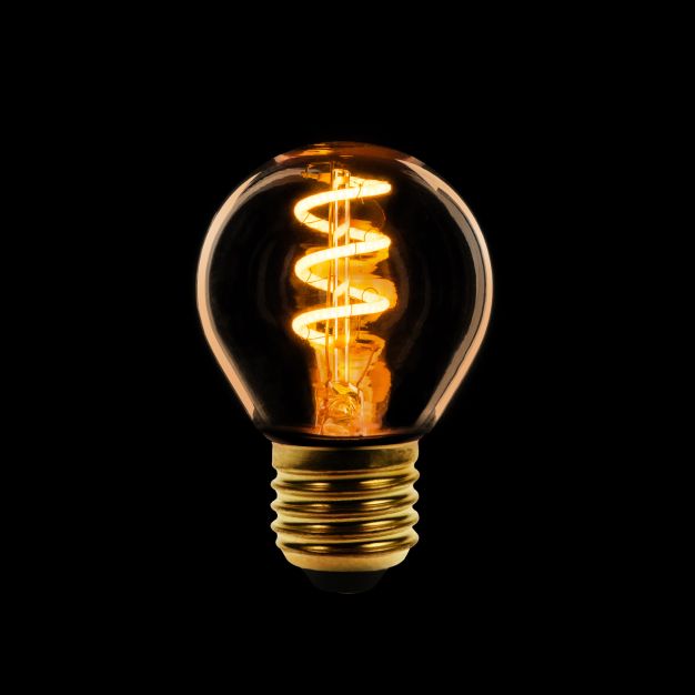 ETH Bullet Spiral LED Filament - E27 - 2W dimbaar - 2200K - goud