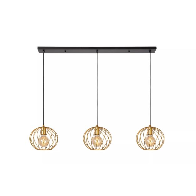 Lucide Danza - hanglamp - 130 x 25 x 150 cm - goud