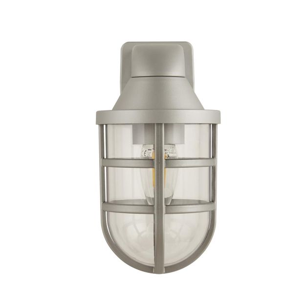 Searchlight Seaside - buiten wandlamp - 11 x 21 cm - IP44 - zilver
