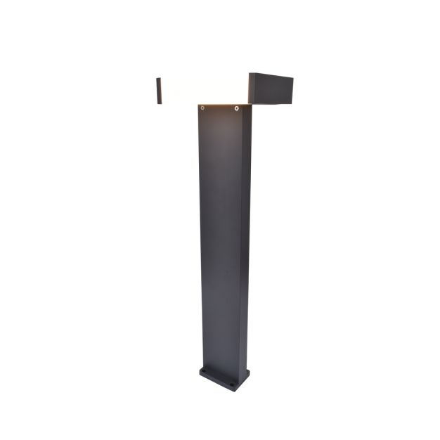 Lutec Conroy - tuinpaal - 22,5 x 15,5 x 71,5 cm - 17,8W LED incl. - IP44 - antraciet