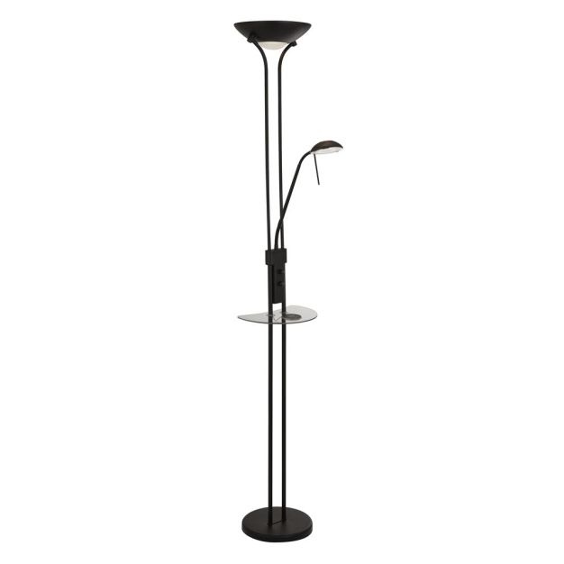 Searchlight Wireless USB - staanlamp -  oplaadbaar via USB-kabel - 29 x 177 cm - 22,4W dimbare LED incl. - mat zwart