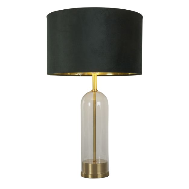 Searchlight Oxford - tafellamp - Ø 40 x 51 cm - zwart, goud en groen