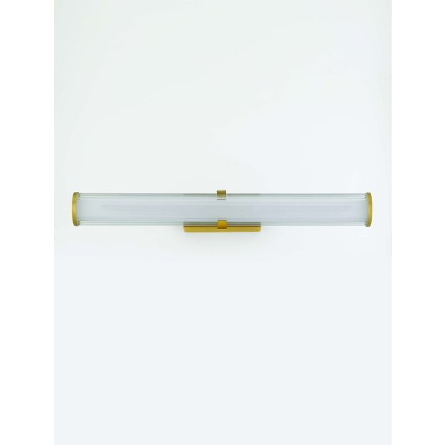 Nova Luce Hedula - wandlamp - 63 x 12 x 8,2 cm - 23W LED incl. - IP44 - zandgoud