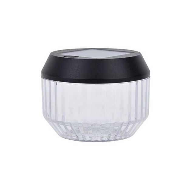 Lutec Diva - buiten tafellamp op zonne-energie - Ø 11 x 8,2 cm - 0,11W LED incl. - IP44 - zwart
