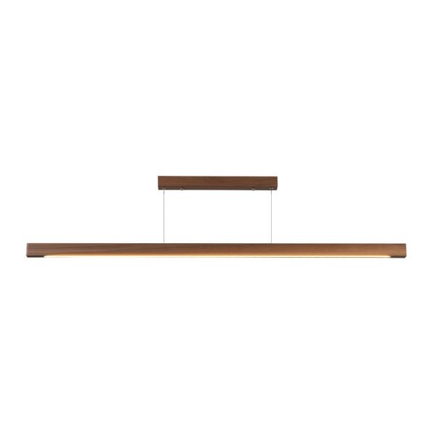 VK Lighting Woody - hanglamp - 180 x 4,5 x 200 cm - 27W Dali dimbare led incl. - donker hout
