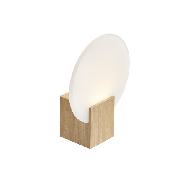 Nordlux Hester - wandverlichting - 20 x 25,5 x 9,25 cm - 3 stappen Moodmaker functie - 9,5W LED incl. - IP44 - houtfolie