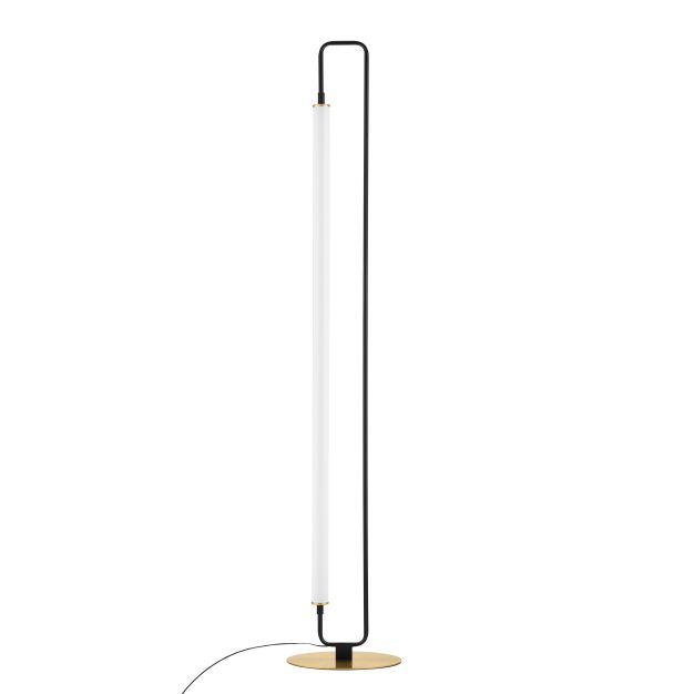 Nova Luce Wetro - staanlamp - 28 x 150 cm - 32W LED incl. - mat zwart en goud
