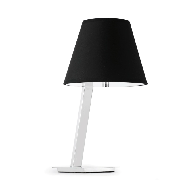 Faro Moma - tafellamp - 30 x 23 x 44 cm - chroom en zwart