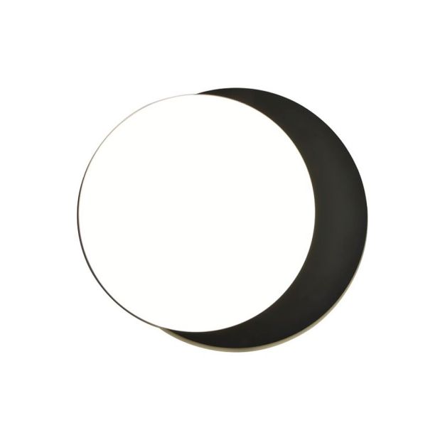 Lutec Goleta - buiten plafond verlichting - Ø 30 x 6,3 cm - 24,3W dimbare LED incl. - 3000K tot 5000K - IP54 - mat zwart