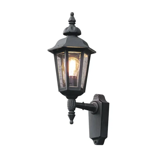 Konstsmide Pallas Up - buiten wandlamp - 18 x 23 x 48 cm - IP23 - mat zwart