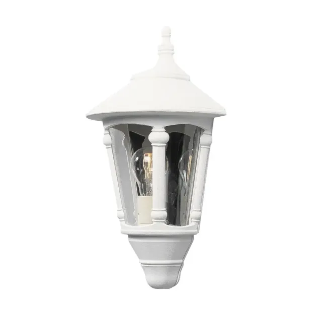 Konstsmide Virgo - buiten wandlamp - 15 x 24 x 44 cm - IP23 - mat wit