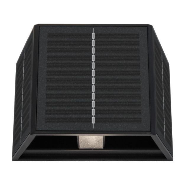Century Italia Up&Down - buiten wandlamp met 2 regelbare lichtbundels op zonne-energie met dag-nachtsensor - 15,4 x 9,6 x 9,9 cm - 5W LED incl. - IP54 - zwart