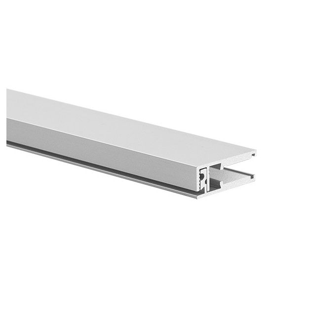 Klus KRAV-56 - LED-profiel voor glazen wanden met een dikte van 5mm tot maximum 6mm - 1 x 2,5 cm - geanodiseerd zilver