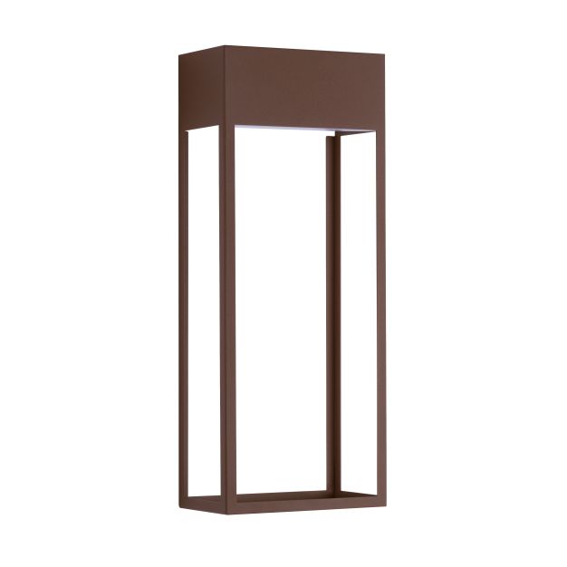 Nova Luce Moby - buiten wandverlichting - 16 x 40 x 9 cm - 20W LED incl. - IP65 - corten