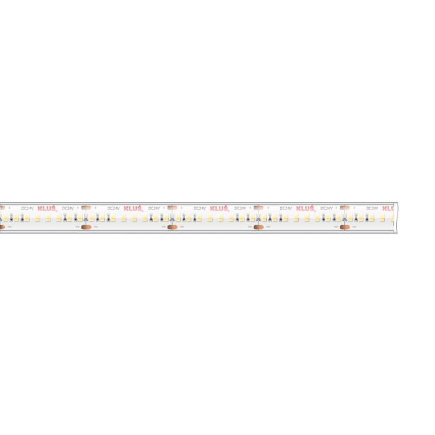 KLUS LED strip - 1,2 cm breed, 500cm lengte - 24Vdc - dimbaar - 4,8W LED per meter - 240 LEDs per meter - IP65