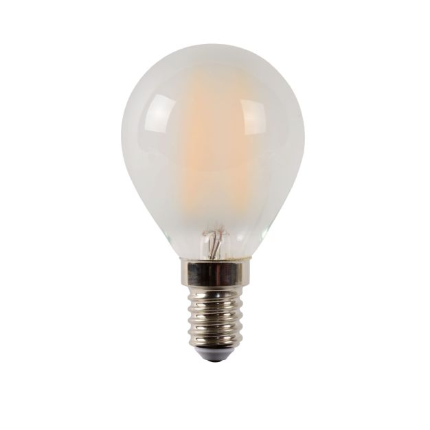 Lucide LED filament lamp - Ø 4,5 x 7,7 cm - E14 - 4W dimbaar - 2700K - albast