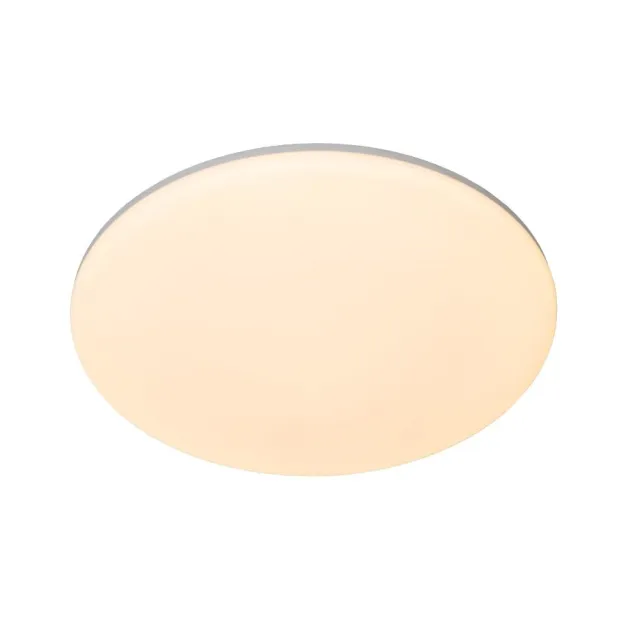 Lucide Olson - plafondlamp - Ø 45 x 4,5 cm - 45W LED incl. - instelbare lichtkleur - IP44 - opaal en wit