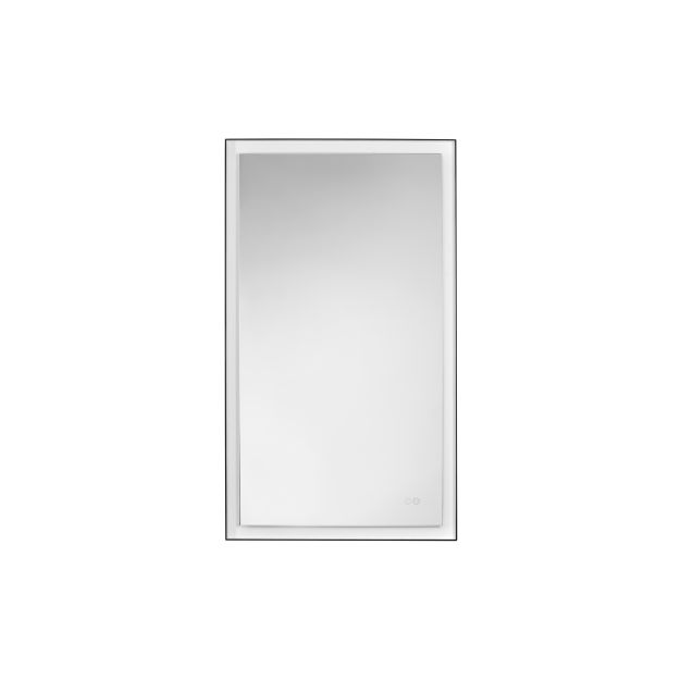 Nova Luce Deca - spiegel met verlichting - 70 x 120 x 3,5 cm - 36W LED incl. - IP44 - zandzwart en wit