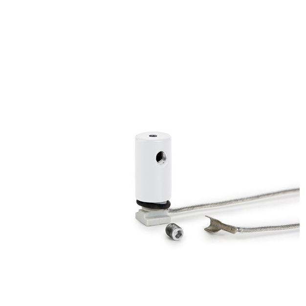 KLUS LIN-ZM - bevestigingspunt met voedingskabel - wit