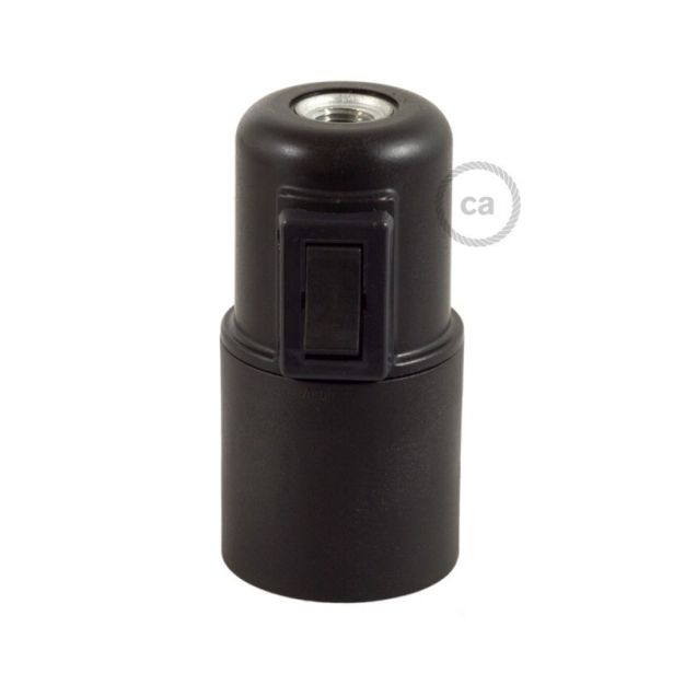 Creative Cables - E27 fitting met schakelaar - Ø 3,9 x 7,7 cm - zwart