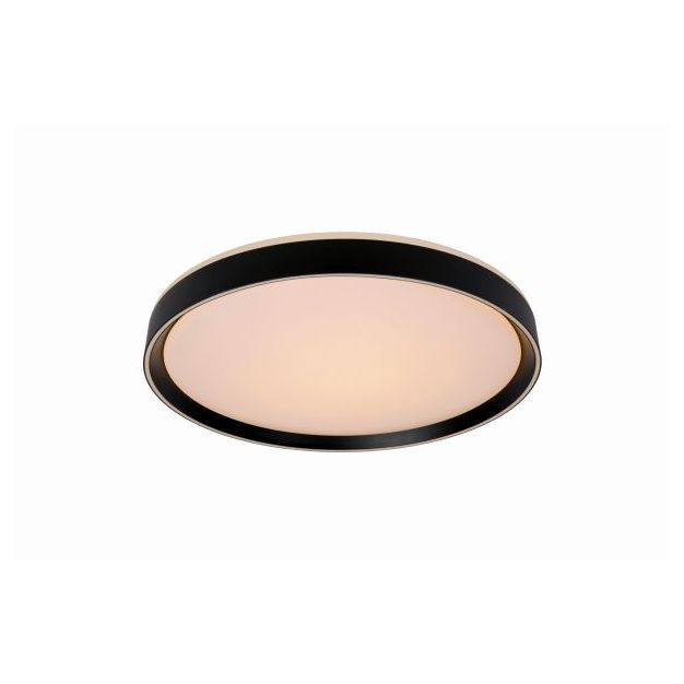 Lucide Nuria - plafondverlichting - Ø 30 x 7,5 cm - 18W LED incl. - 3 stappen dimbaar - zwart