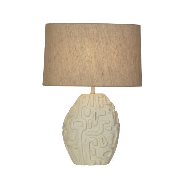 Searchlight Adelaide - tafellamp - Ø 42 x 60 cm - crème
