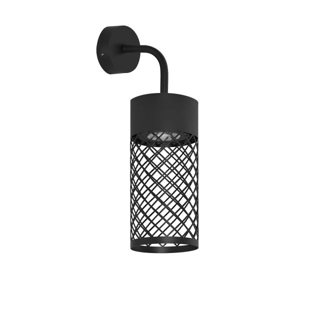 Nova Luce Motley - buiten wandverlichting - Ø 10 x 175 cm - 9W LED incl. - IP65 - zandzwart