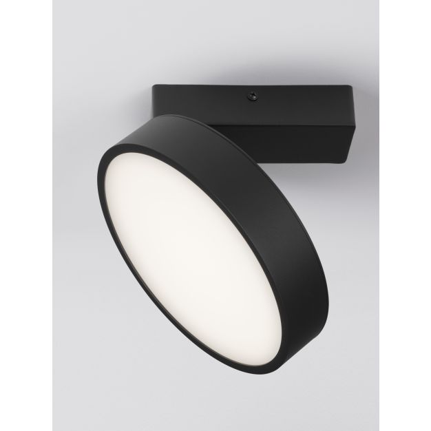 Nova Luce Perfect Profile - plafondlamp op afstandsbediening (incl.) - Ø 20 x 9,5 cm - 20W dimbare LED incl. - 2700K-6000K - zwart