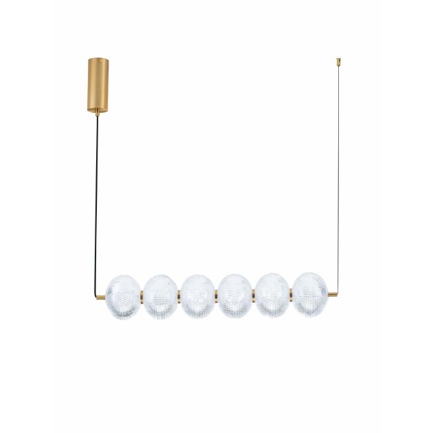 Nova Luce Klelia - hanglamp - 85 x 120 x 15 cm - 34W dimbare LED incl. - messing goud