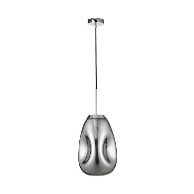 Nova Luce Lava - hanglamp - Ø 22 x 120 cm - chroom