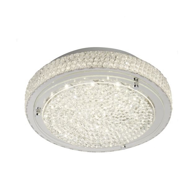 Searchlight Flush - plafondverlichting - Ø 30 x 8,5 cm - 12W dimbare LED incl. - transparant