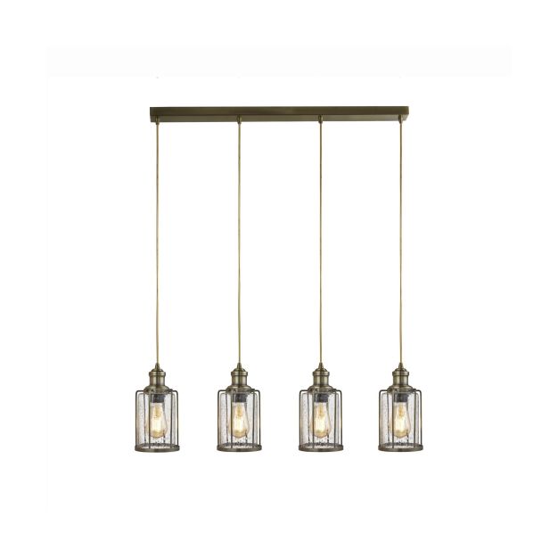 Searchlight Urban - hanglamp - 77 x 12 x 150 cm - antiek messing