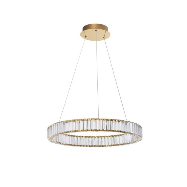 Nova Luce Aurelia - hanglamp - Ø 60 x 150 cm - 41W dimbaar LED incl. - goud