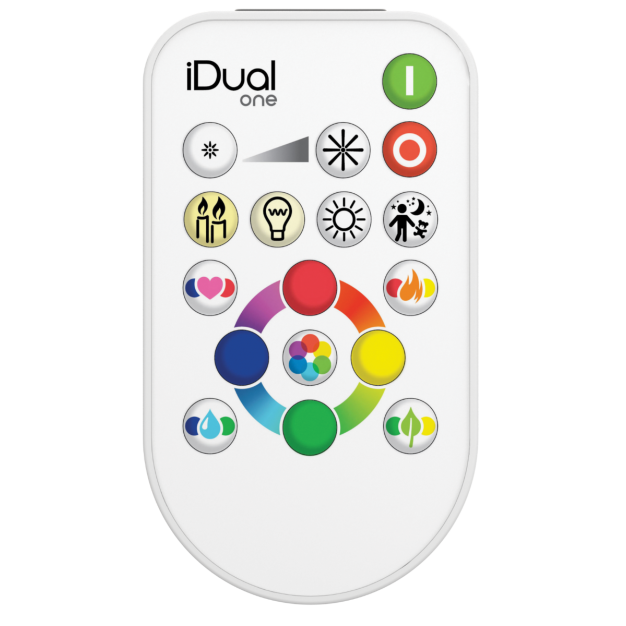 iDual afstandsbediening met RGB