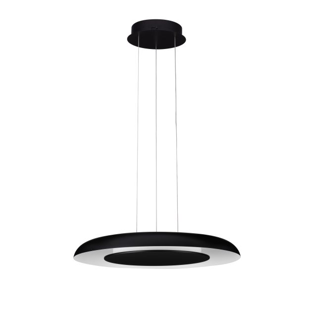 Nova Luce Epos - hanglamp - Ø 60 x 145 cm - 38W dimbare LED incl. - zandzwart en wit