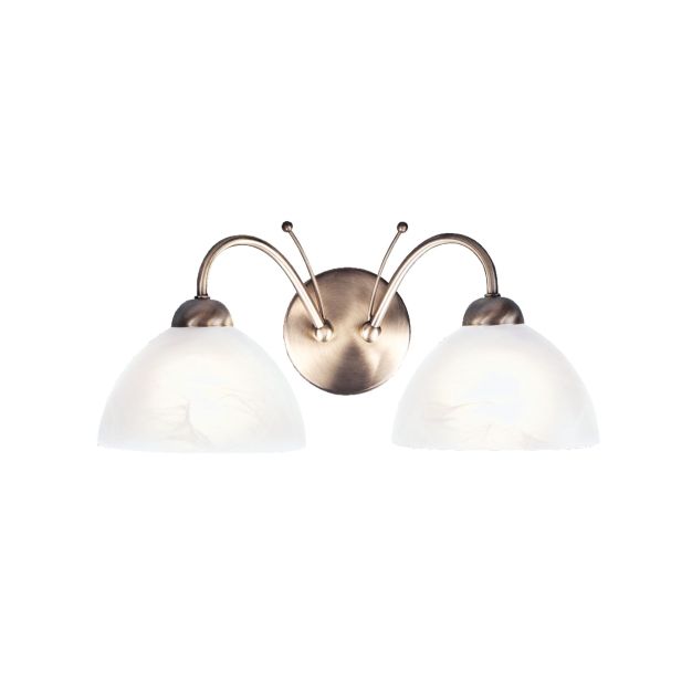Searchlight Milanese - wandverlichting - 40 x 19 cm - antiek messing