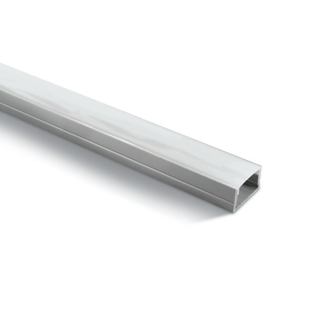 ONE Light profiel met diffusor - 2,3 x 1,4 cm - 200 cm  lengte - aluminium en opaal