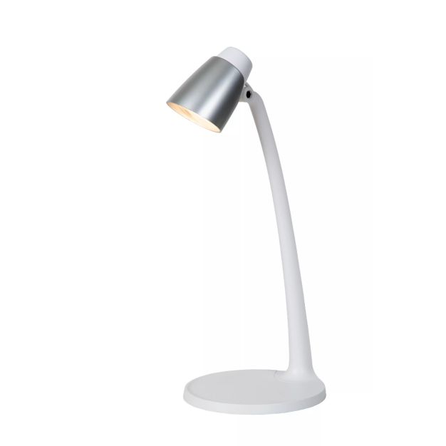 Lucide Ludo - bureaulamp - 15,6 x 19,1 x 40,2 cm - 4,5W LED incl. - wit