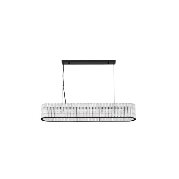 Nova Luce Barok - hanglamp - 110 x 18 x 210 cm - mat zwart