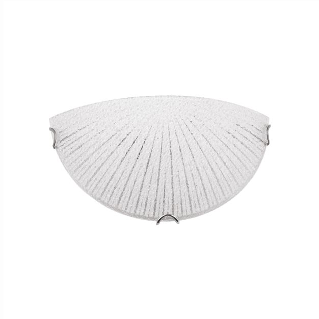Nova Luce Shell - wandverlichting - 30 x 8 x 15 cm - wit en chroom