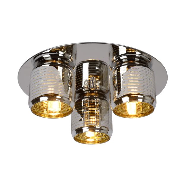 Lucide Eryn - plafondverlichting - Ø 38 x 13,5 cm - chroom
