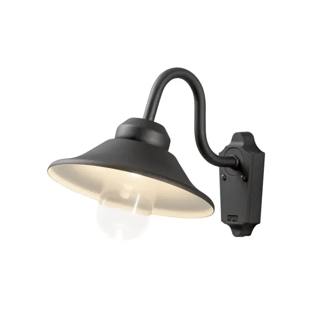 Konstsmide Vega - buiten wandlamp - 29,5 x 44 x 30 cm - 8W dimbare LED incl. - IP44 - zwart