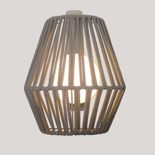 New Garden Conta - buiten wandverlichting met oplaadbare lichtbron - 9W LED incl. - 22,5 x 11,5 x 24 cm - IP54 - grijs