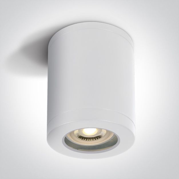 ONE Light GU10 Outdoor Cylinder Lights - opbouwspot 1L - Ø 9 x 14 cm - IP65 - wit